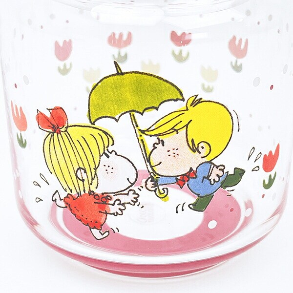 水森亜土 あいあい傘 ガラスキャニスター  日本製