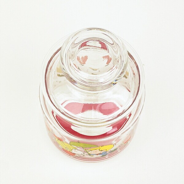 水森亜土 あいあい傘 ガラスキャニスター  日本製