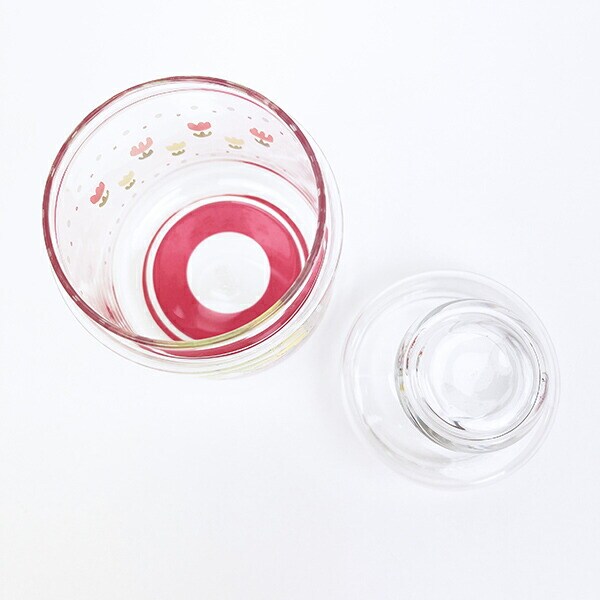 水森亜土 あいあい傘 ガラスキャニスター  日本製