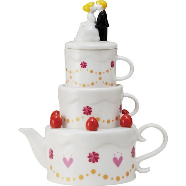 ティーセット ハッピーウエディング ティーフォーツー (2人用ティーセット/ポット・カップ・茶こし)
