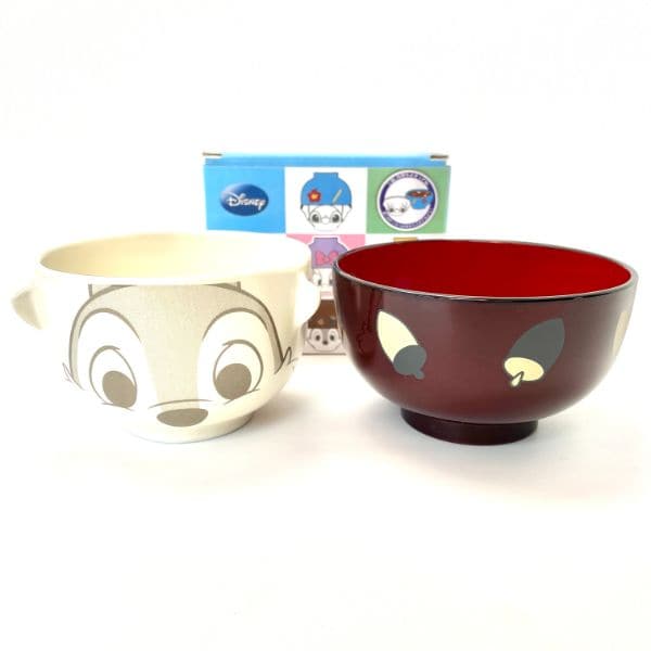 ディズニー チップ 茶碗・汁椀セット ミニ 子供 チップ チップ＆デール ディズニー 茶碗 ホワイト ブラウン  日本製