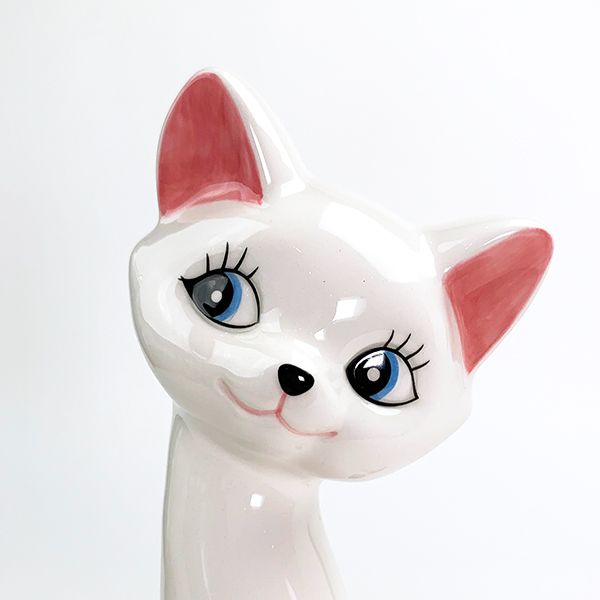 トイレブラシ立て ピンク ネコ バラ インテリア トイレ 掃除用品 白