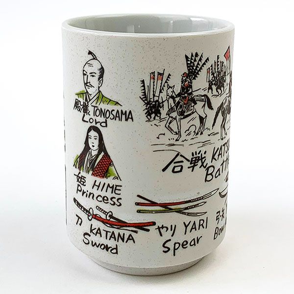 図鑑湯のみ 戦国 湯呑み 日本製 美濃焼 おもしろ 映え 歴史 マグ