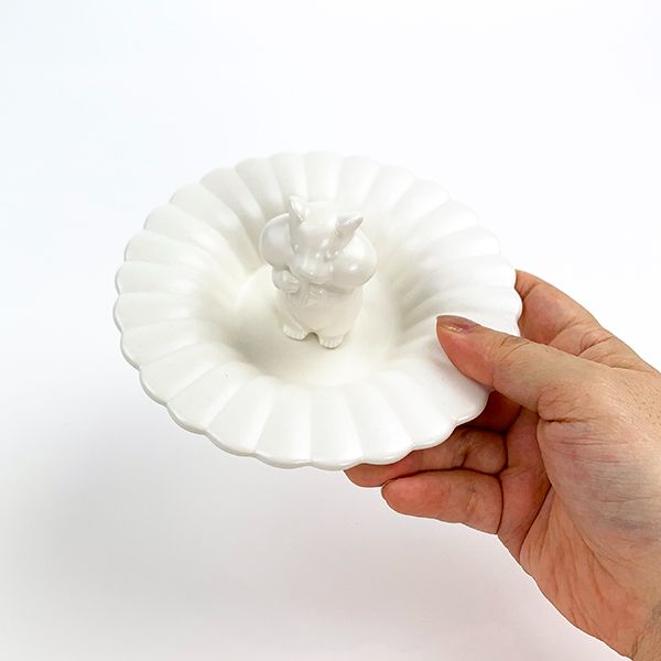 おつまみ皿 ハムスター 食器 皿 小物入れ 白