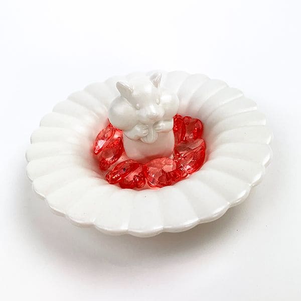 おつまみ皿 ハムスター 食器 皿 小物入れ 白