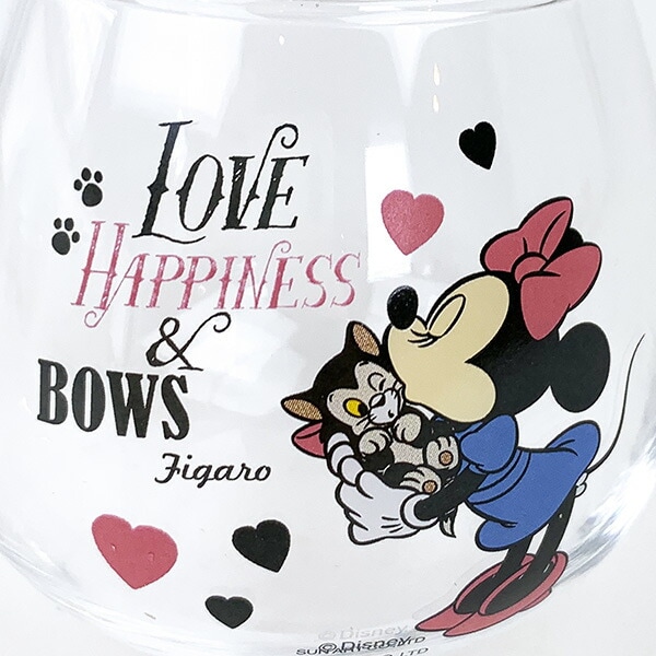 ディズニー ゆらゆらグラス ミニー＆フィガロ ガラスコップ 日本製 Disney