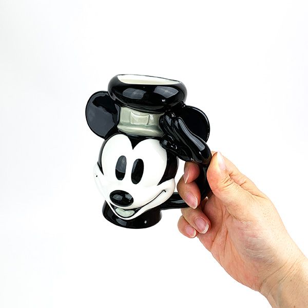 ディズニー100周年 ミッキー 蒸気船ウィリー3Dマグ STEAMBOAT WILLIE Disney コップ