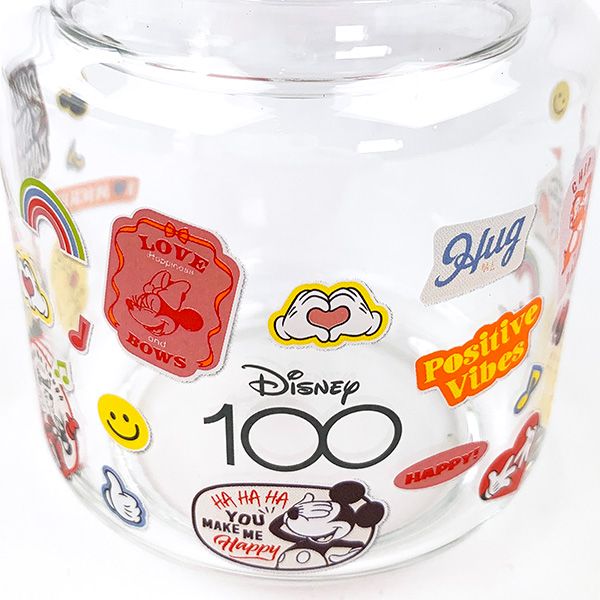 ディズニー100周年 ガラスキャニスター (ミッキークラブ) 小物入れ キッチン 日本製 Disney