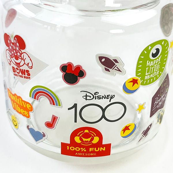 ディズニー100周年 ガラスキャニスター (スタンダード・ピクサー) 小物入れ キッチン 日本製 Disney