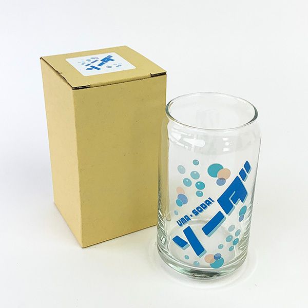 おもしろ食器 ソーダ缶型グラス ガラスコップ  ブルー コップ SAN ART 日本製