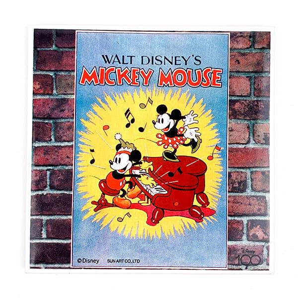 ディズニー100周年 ポスター柄タイルコースター《全6柄セット》 Disney インテリア 大人買い 日本製