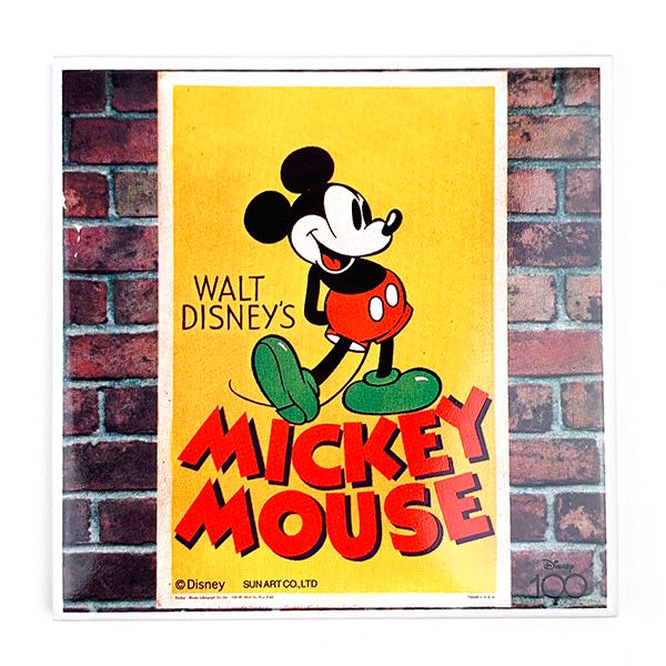 ディズニー100周年 ポスター柄タイルコースター《全6柄セット》 Disney インテリア 大人買い 日本製