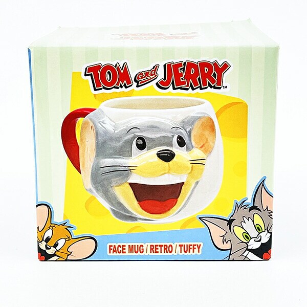 トムとジェリー タフィー レトロ フェイスマグ コップ