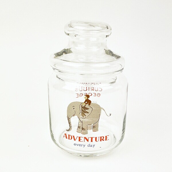 おさるのジョージ ガラスキャニスター 食器 キッチン 日本製