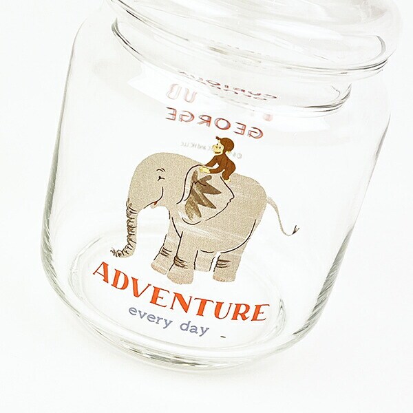 おさるのジョージ ガラスキャニスター 食器 キッチン 日本製