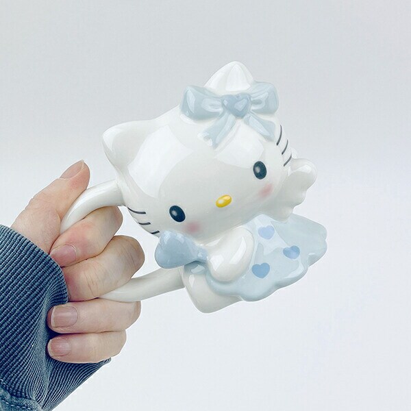 サンリオ ハローキティ エンジェル ダイカットマグカップ(ブルー) Sanrio