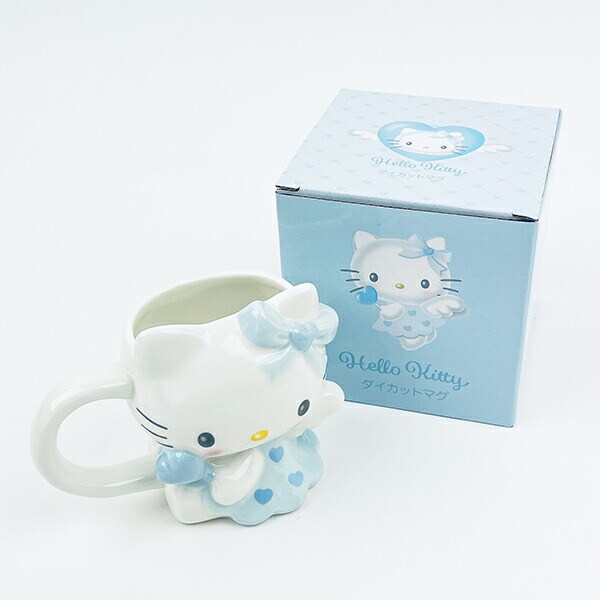 サンリオ ハローキティ エンジェル ダイカットマグカップ(ブルー) Sanrio