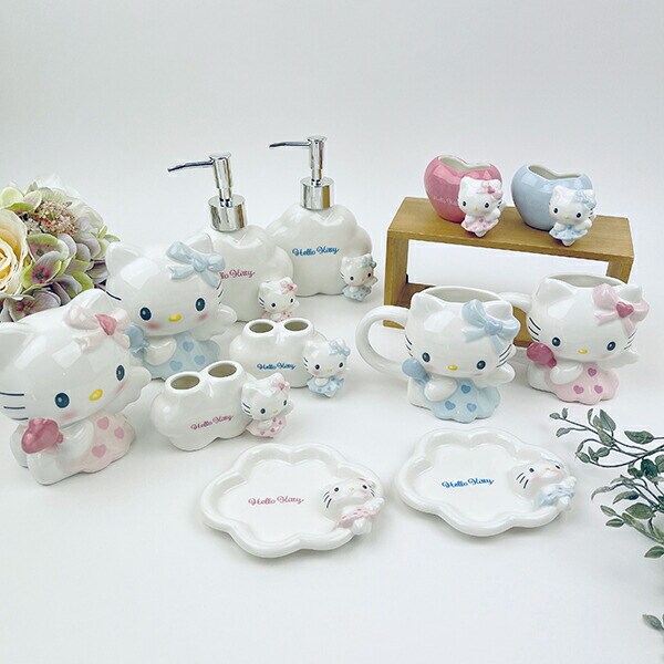 サンリオ ハローキティ エンジェル ペア歯ブラシスタンド(ブルー) Sanrio