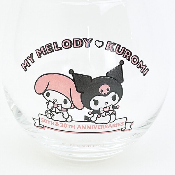 サンリオ マイメロディ 50th ＆クロミ 20th まんまるグラス コップ 日本製 Sanrio