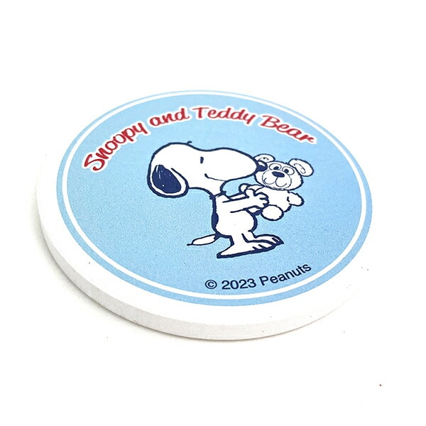 スヌーピー スヌーピー＆ベア 吸水コースター ブルー 食器  SNOOPY