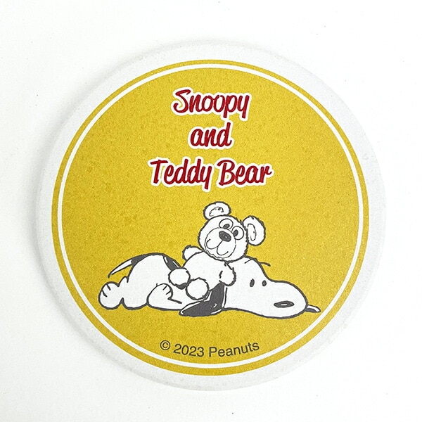 スヌーピー スヌーピー＆ベア 吸水コースター イエロー 食器  SNOOPY