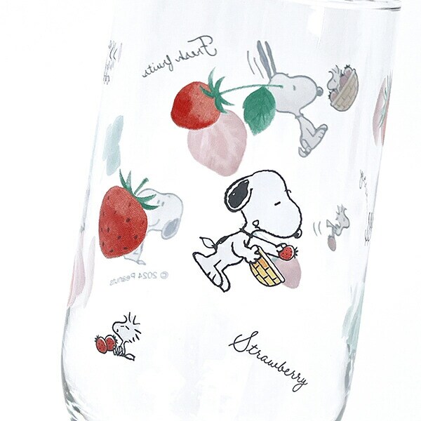 スヌーピー ストロベリー ソーダグラス コップ FRUITS SERIES SNOOPY