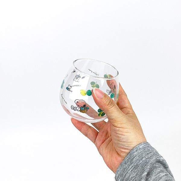 スヌーピー ゆらゆらグラス マスカット ガラスコップ　  コップ  日本製・マリモクラフト