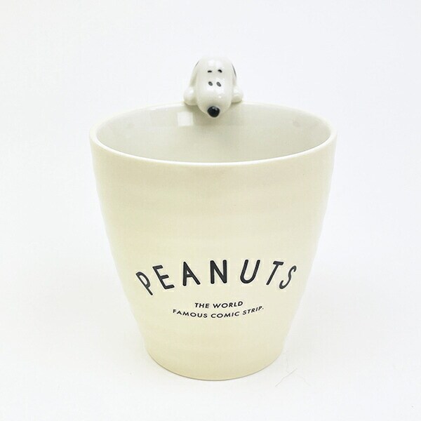 スヌーピー フィギュア付湯のみ (アイボリー) コップ SNOOPY
