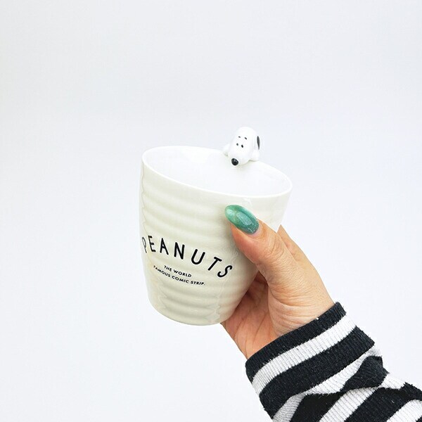 スヌーピー フィギュア付湯のみ (アイボリー) コップ SNOOPY