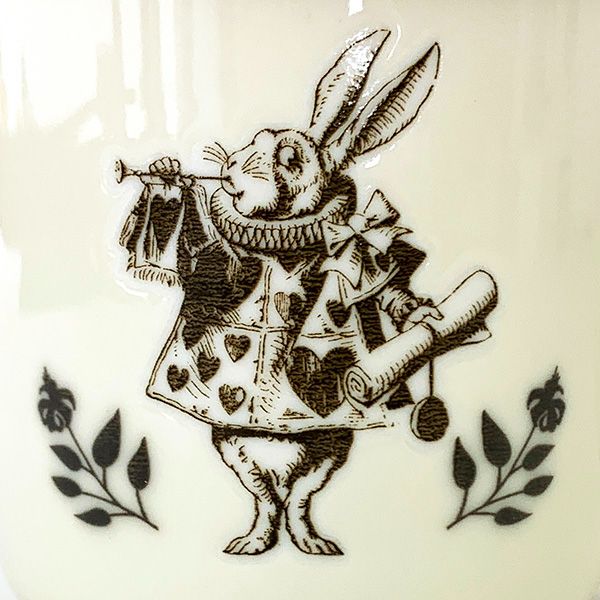 ディズニー Disney 木製コースター付きマグカップ 白ウサギ ホワイト   日本製