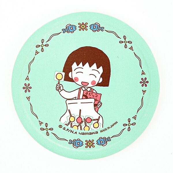 ちびまる子ちゃん 90's Chibi Maruko Chan 吸水タイルコースター (グリーン) キッチン 日本製