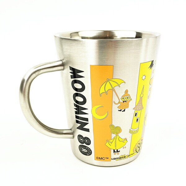 ムーミン 80th  二重マグカップ (オレンジ) コップ  日本製