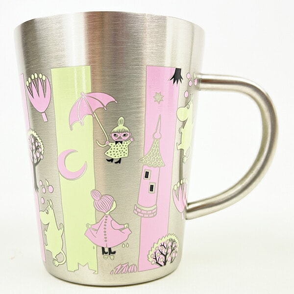 ムーミン 80th  二重マグカップ (ピンク) コップ  日本製
