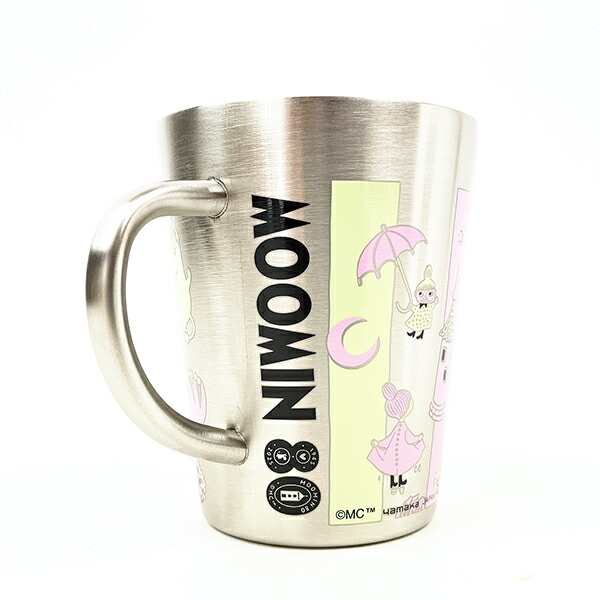 ムーミン 80th  二重マグカップ (ピンク) コップ  日本製