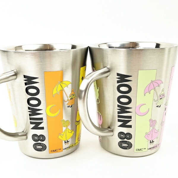 ムーミン 80th  二重マグカップ (ピンク) コップ  日本製