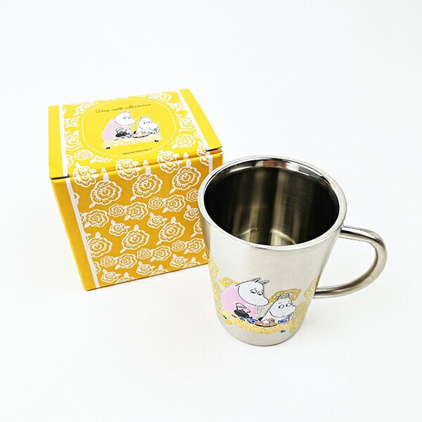 ムーミン 二重マグ Time with Mamma イエロー キッチン マグカップ MOOMIN