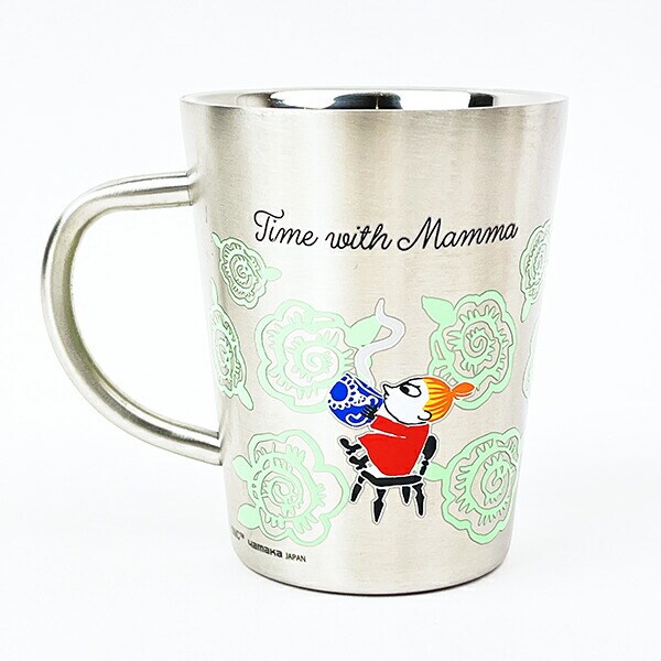 ムーミン 二重マグ Time with Mamma グリーン キッチン マグカップ MOOMIN