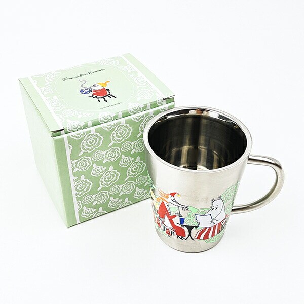 ムーミン 二重マグ Time with Mamma グリーン キッチン マグカップ MOOMIN