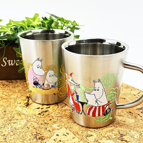 ムーミン 二重マグ Time with Mamma グリーン キッチン マグカップ MOOMIN