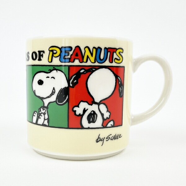 スヌーピー PEANUTS 75th マグ (ベージュ) キッチン 日本製 SNOOPY