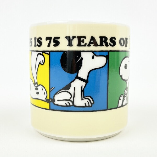 スヌーピー PEANUTS 75th マグ (ベージュ) キッチン 日本製 SNOOPY