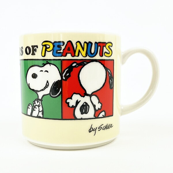 スヌーピー PEANUTS 75th 木箱入マグ (ベージュ) キッチン SNOOPY