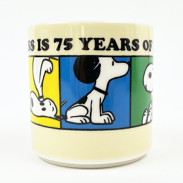 スヌーピー PEANUTS 75th 木箱入マグ (ベージュ) キッチン SNOOPY