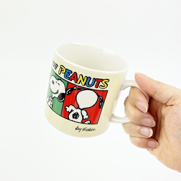 スヌーピー PEANUTS 75th 木箱入マグ (ベージュ) キッチン SNOOPY