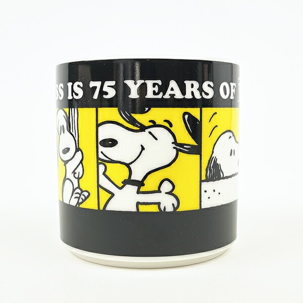 スヌーピー PEANUTS 75th 木箱入マグ (ブラック) キッチン SNOOPY