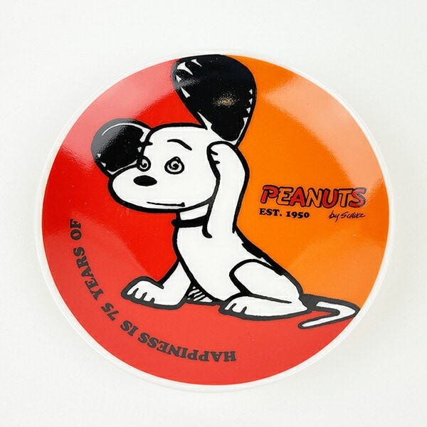 スヌーピー PEANUTS 75th 豆皿 (レッド) キッチン SNOOPY