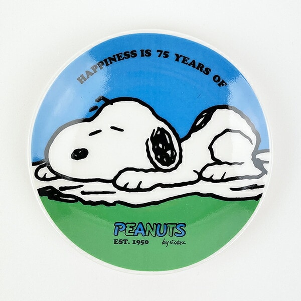 スヌーピー PEANUTS 75th 豆皿 (ブルー) キッチン SNOOPY