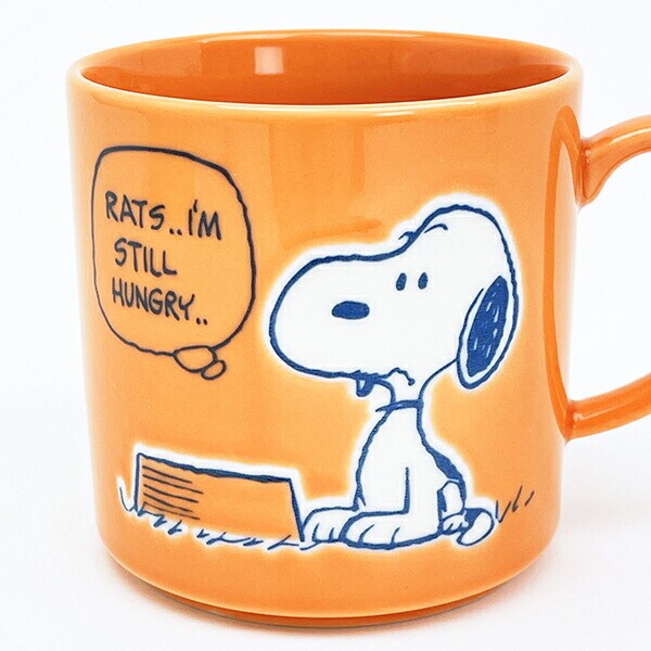 スヌーピー 木箱入マグカップ (オレンジ) コップ 日本製 SNOOPY