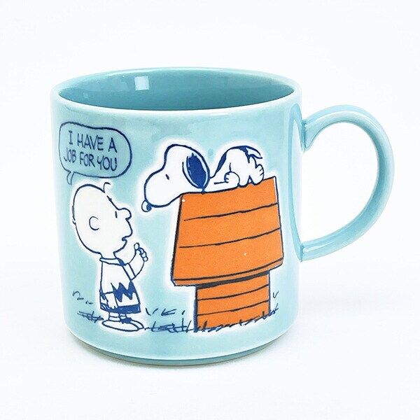 スヌーピー 木箱入マグカップ (ブルー) コップ 日本製 SNOOPY