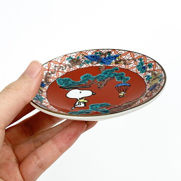 スヌーピー 豆皿 赤絵 九谷焼 小皿 豆皿 ランチ ギフト